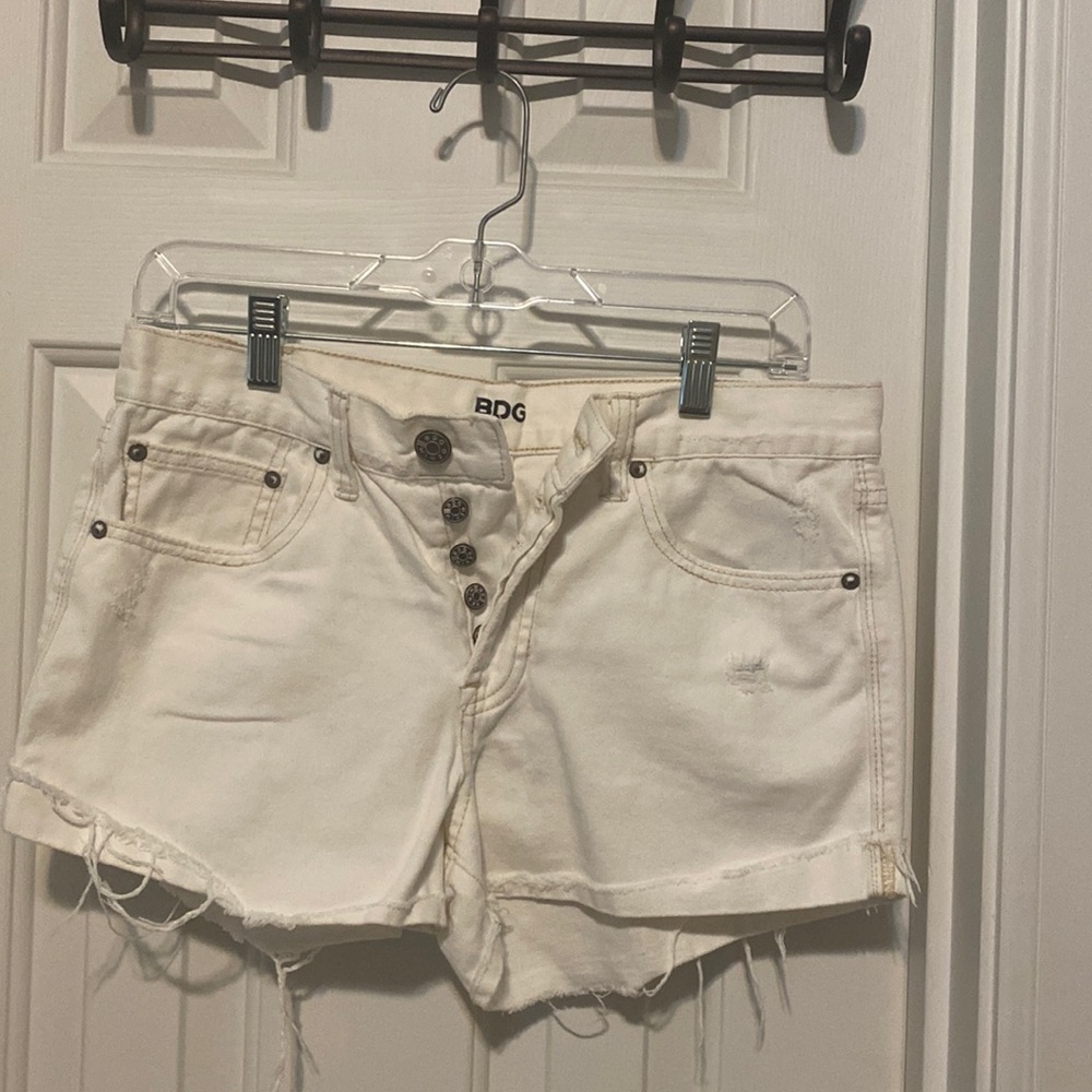 White Jean shorts
